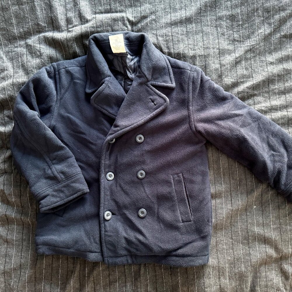 Crazy 8 Gymboree Navy Fleece Pea Coat Size Medium
